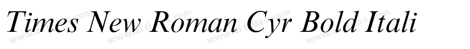 Times New Roman Cyr Bold Italic字体转换